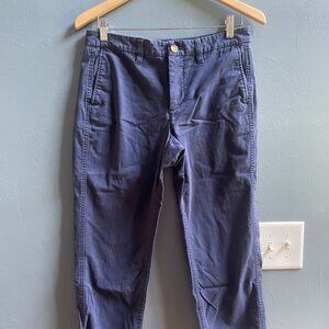 J. Crew Factory Women's High-Rise Girlfriend Chino Navy Size 6 EUC